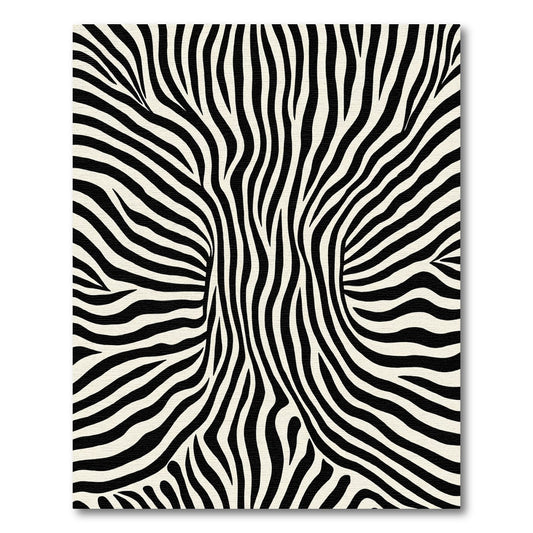 Black and White Zebra Stripe Rug