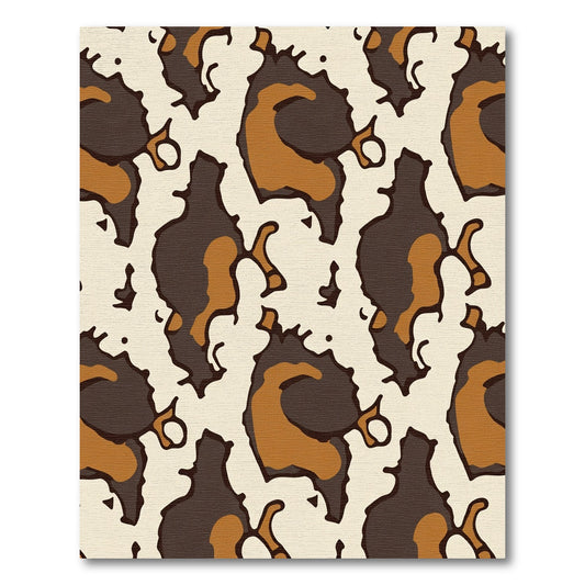 Natural Abstract Organic Form Rug