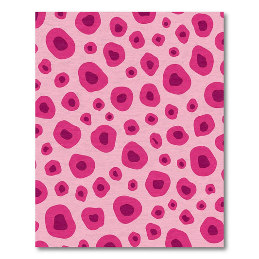 Pink Magenta Organic Circles Rug