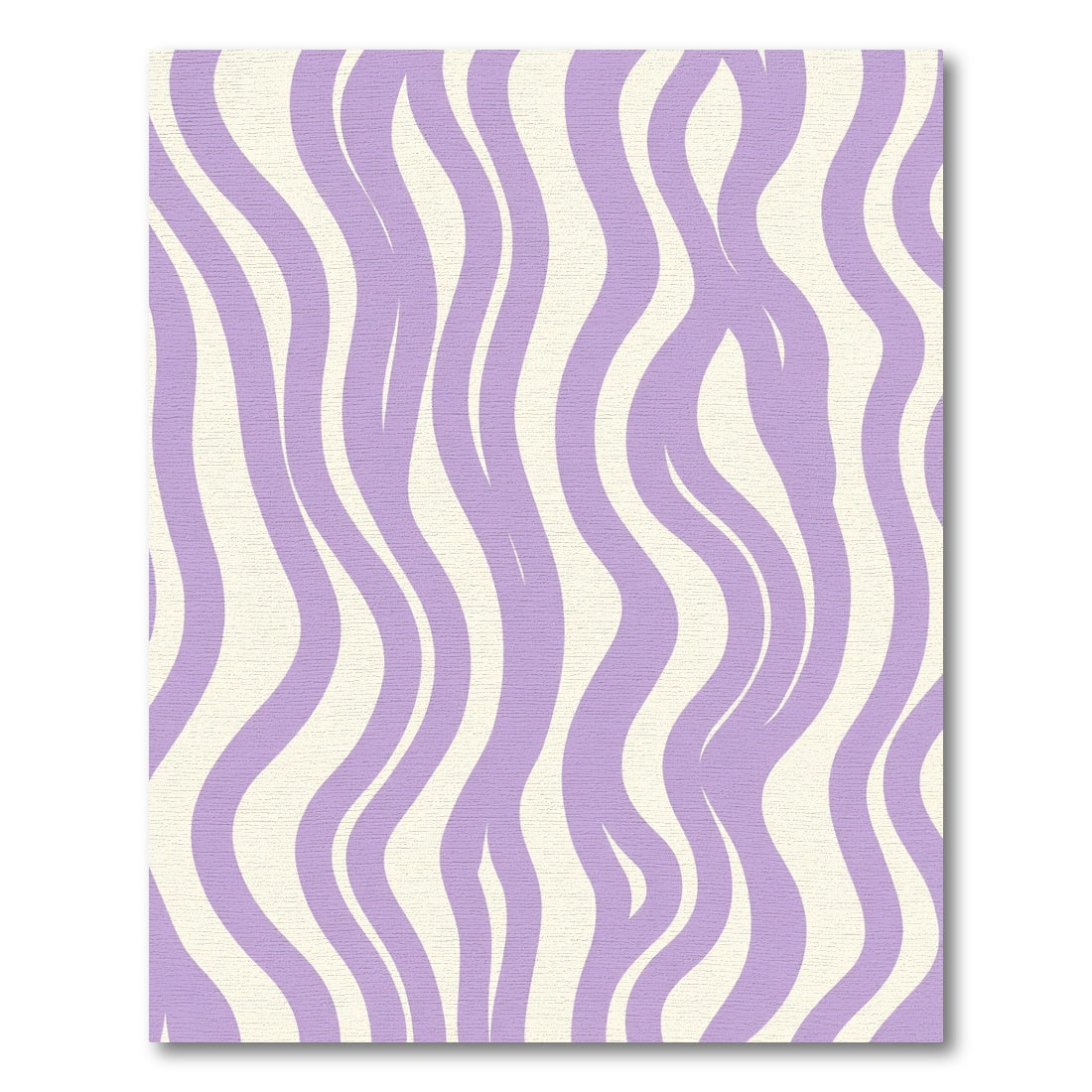Lavender Cream Wavy Stripes Rug
