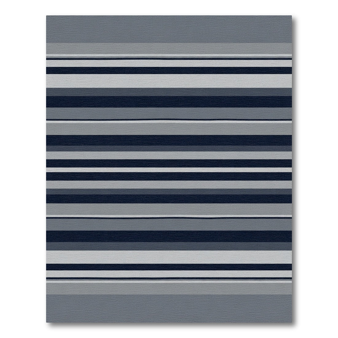 Modern Navy Gray Stripe Rug
