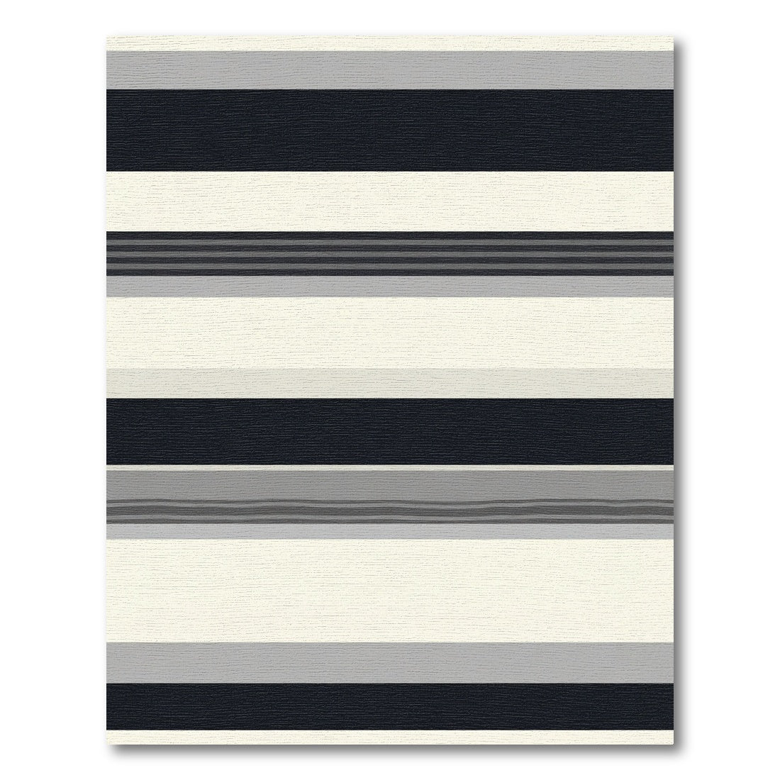 Dark Neutral Wide Band Stripe Rug