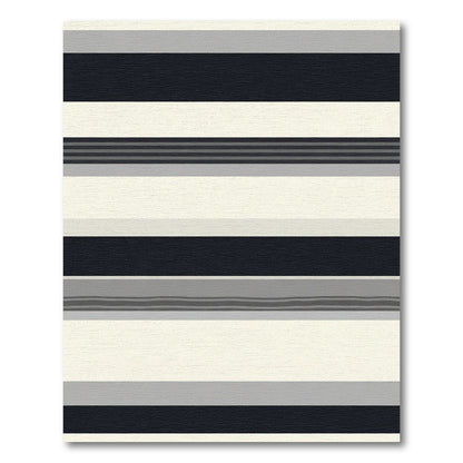 Dark Neutral Wide Band Stripe Rug