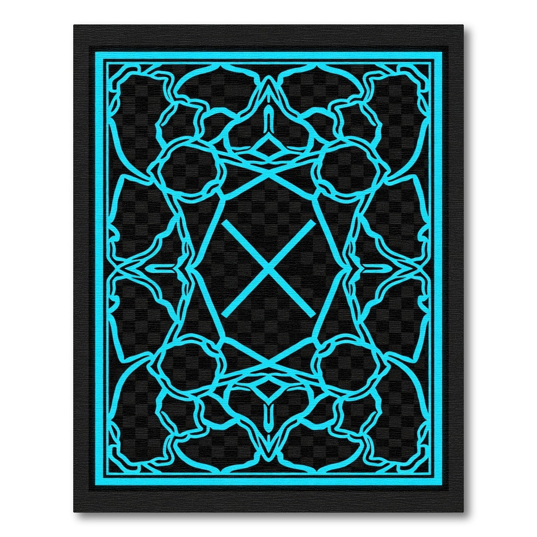 Electric Blue Geometric Celestial Rug