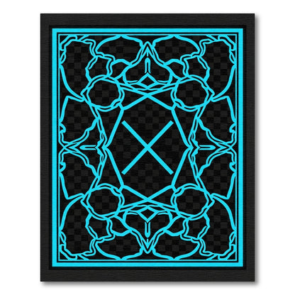 Electric Blue Geometric Celestial Rug