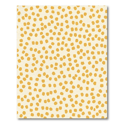Golden Polka Dot Brushstroke Rug