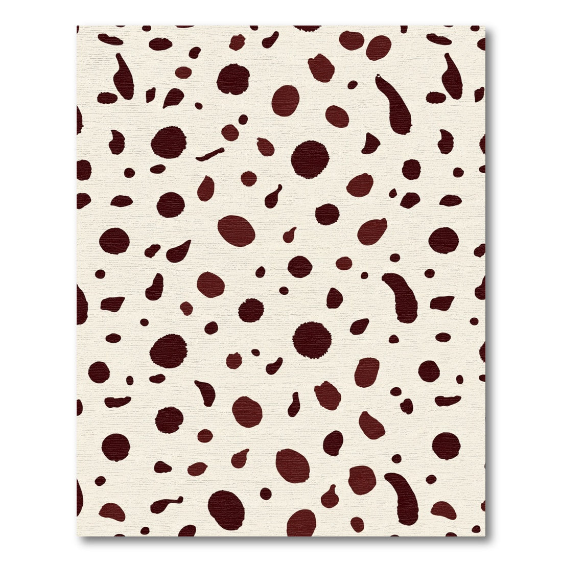 Chic Cream Brown Dalmatian Spots Rug