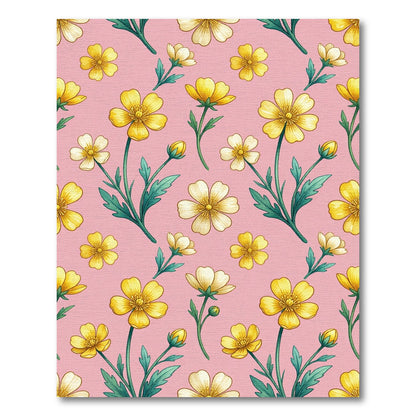 Pink Buttercup Meadow Floral Delight Rug