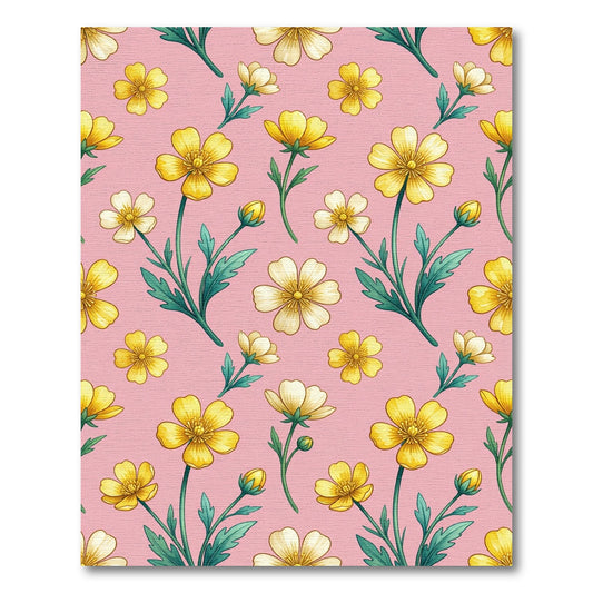 Pink Buttercup Meadow Floral Delight Rug