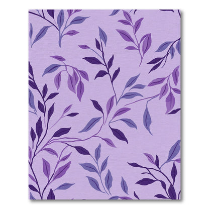 Lavender Purple Branch Foliage Rug
