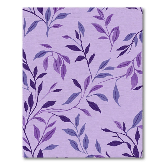 Lavender Purple Branch Foliage Rug