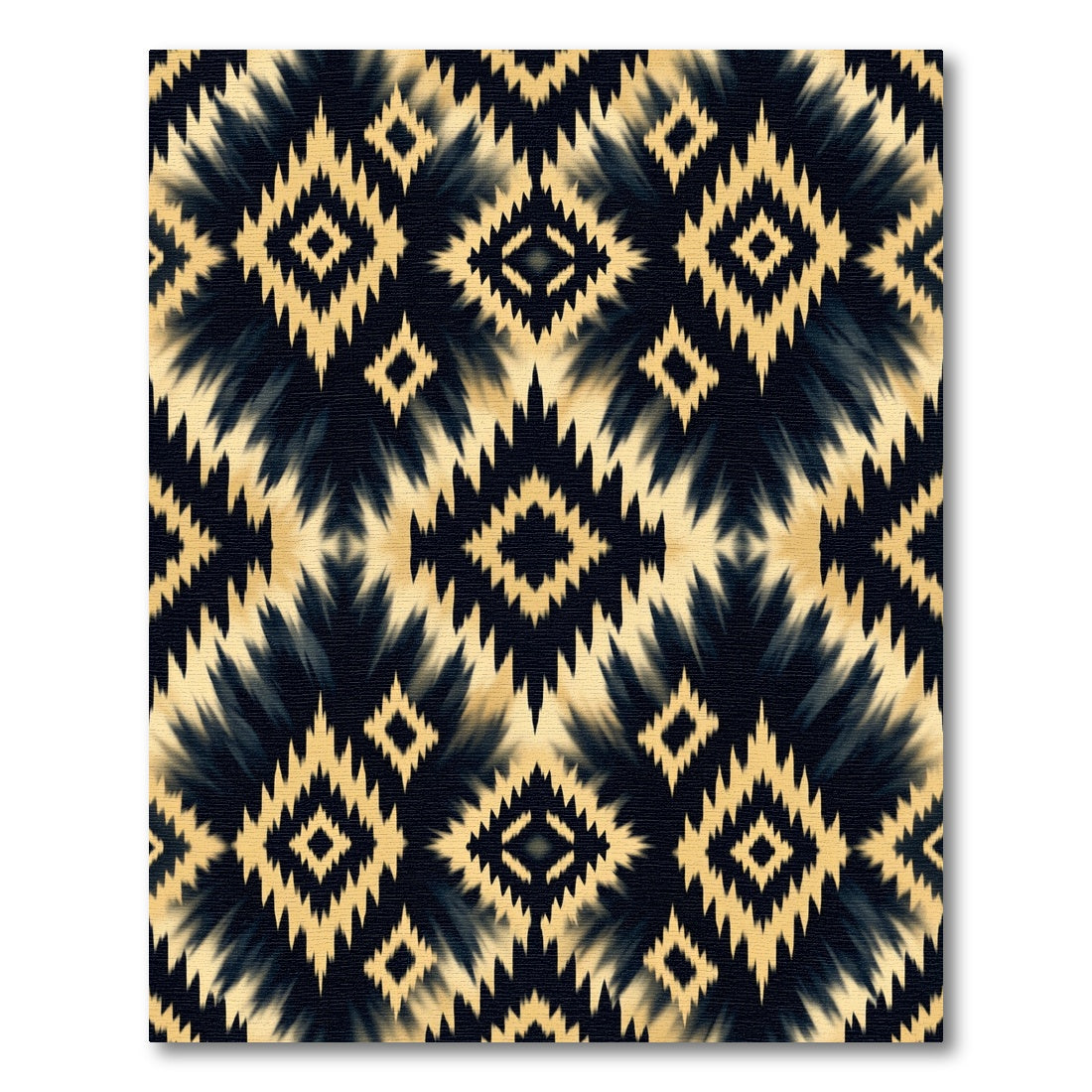 Bold Black and Gold Diamond Geo Rug