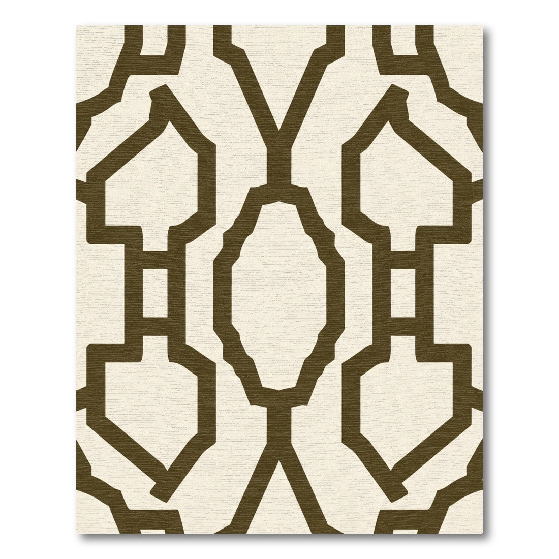 Abstract Onyx Lattice Cream Rug