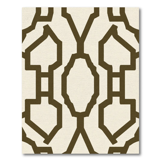 Abstract Onyx Lattice Cream Rug