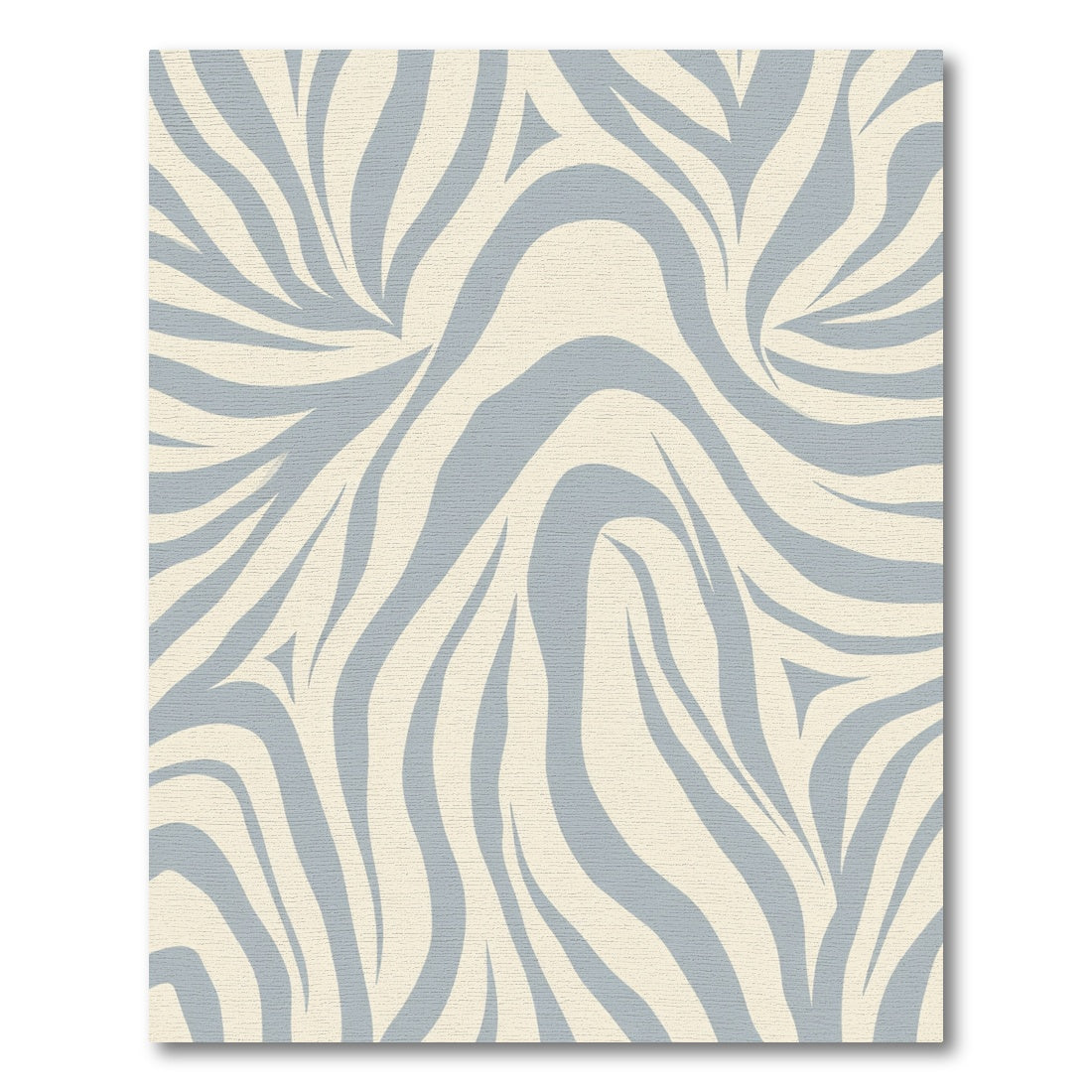 Cream And Blue Abstract Animal Print Rug