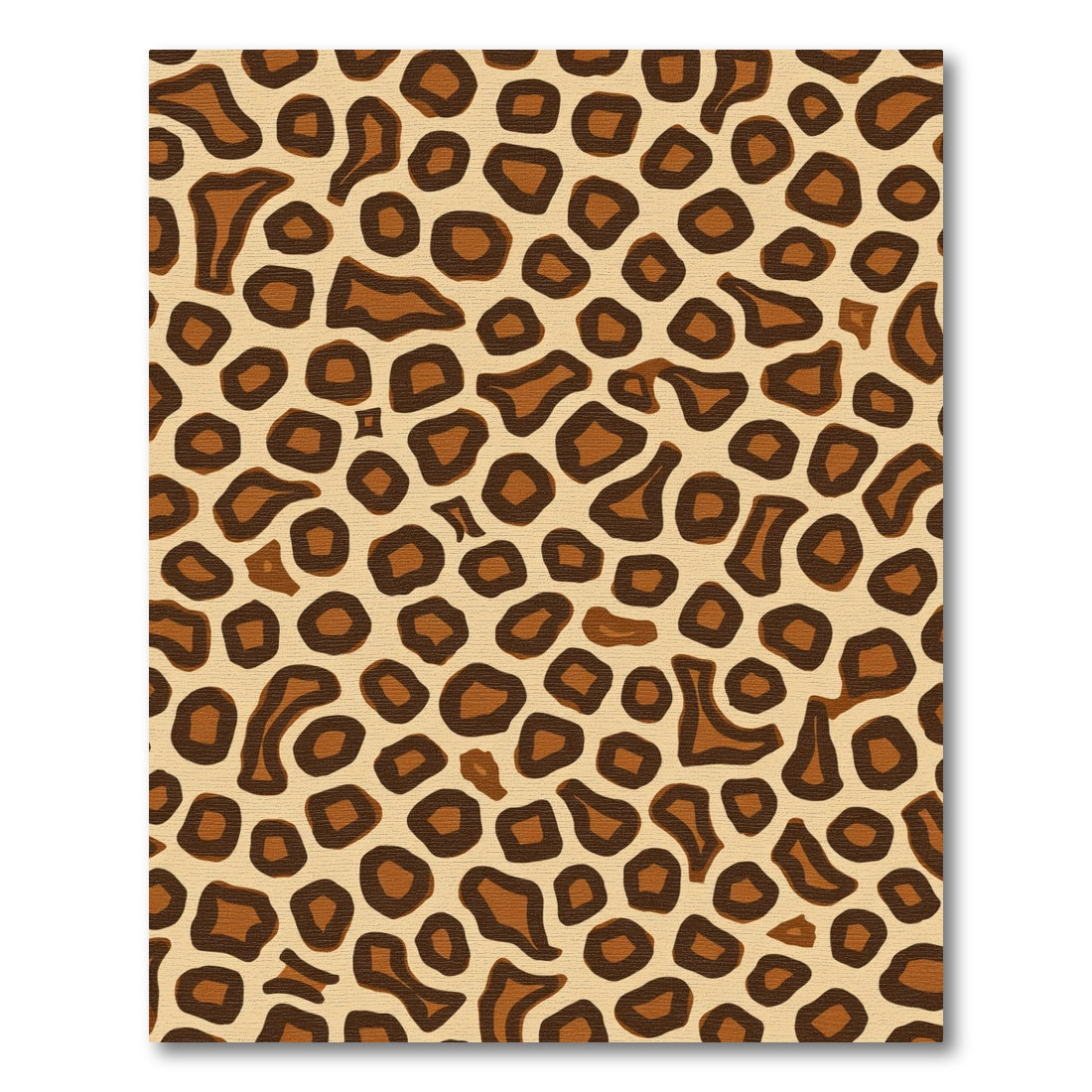 Leopard Print Spots Tan Brown Rug