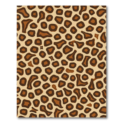 Leopard Print Spots Tan Brown Rug