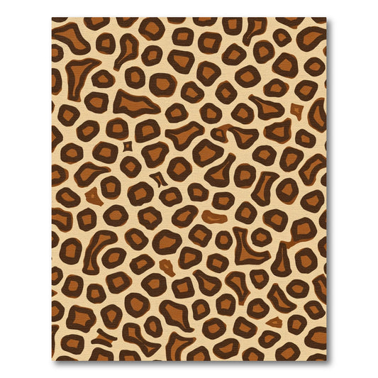 Leopard Print Spots Tan Brown Rug