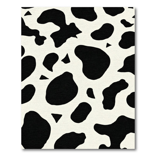 Bold Black White Cow Spots Rug