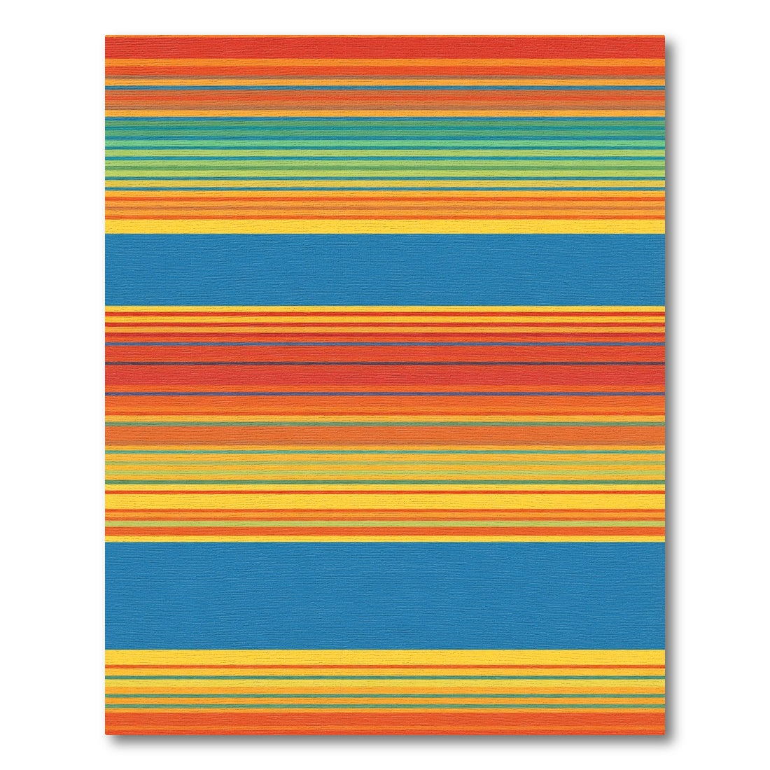 Vibrant Sunset Stripe Area Rug