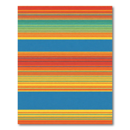 Vibrant Sunset Stripe Area Rug