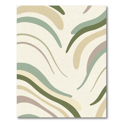 Earthy Tones Flowing Abstract Swirls Rug