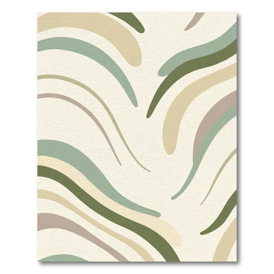 Earthy Tones Flowing Abstract Swirls Rug