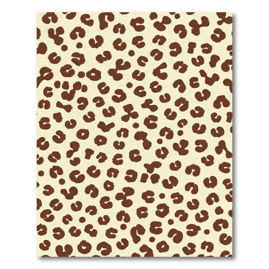 Brown Leopard Spots Cream Rug