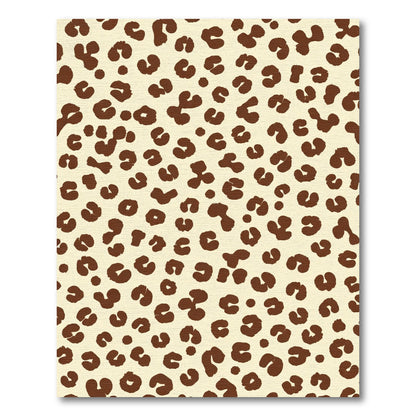Brown Leopard Spots Cream Rug