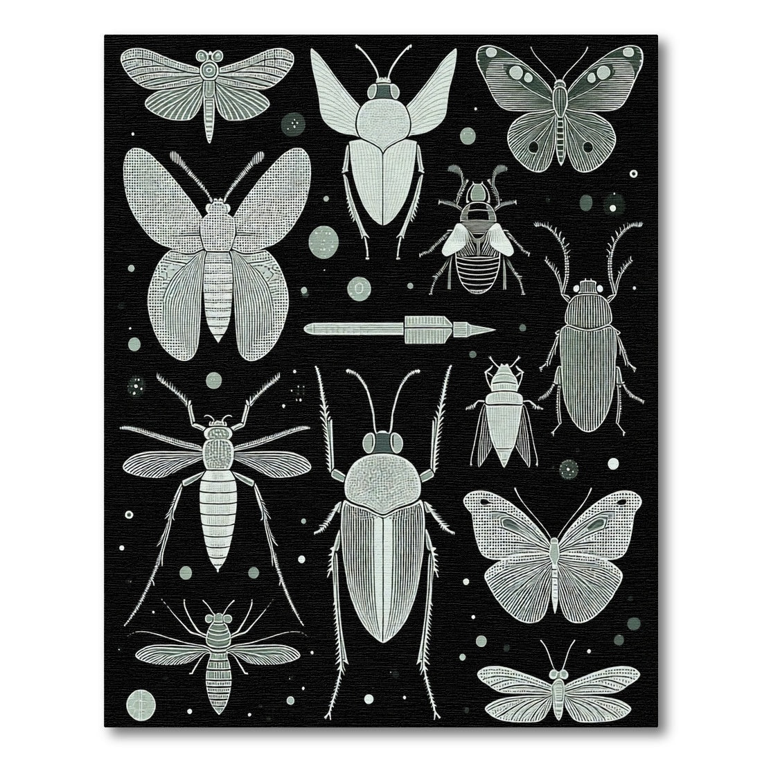 Vintage Entomological Insect Collage Rug