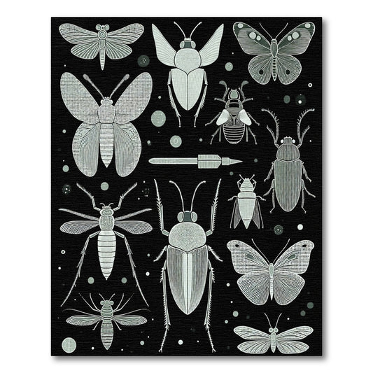 Vintage Entomological Insect Collage Rug