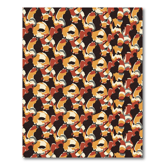 Earthy Tones Organic Abstract Scatter Rug