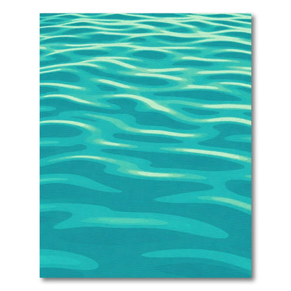 Teal Aqua Water Ripples Rug
