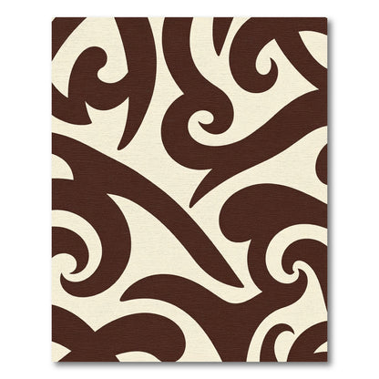Rich Brown Smooth Swirl Rug