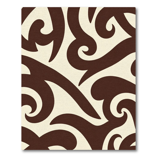 Rich Brown Smooth Swirl Rug