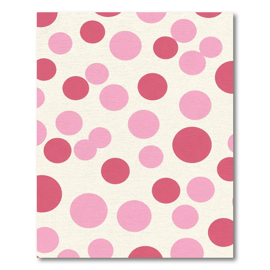 Pink Crimson Dot Scatter Rug