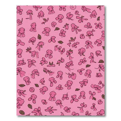 Pink Whimsical Floral Scatter Rug