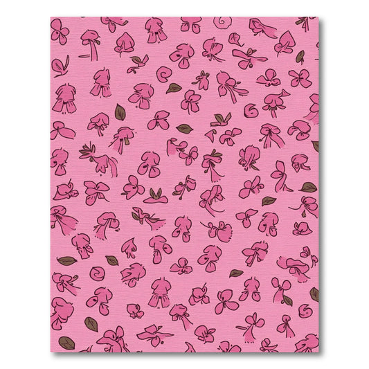 Pink Whimsical Floral Scatter Rug