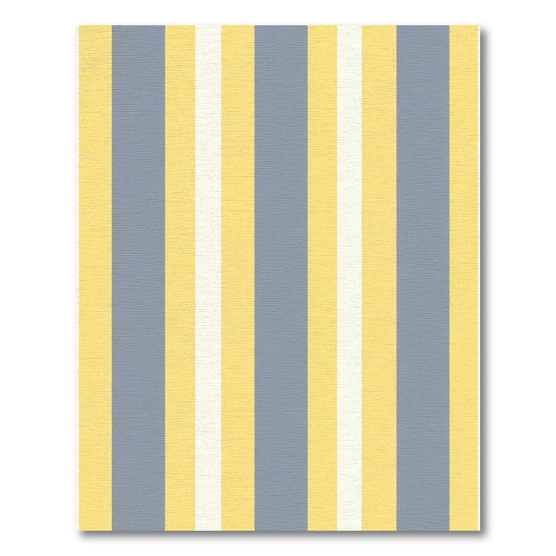Classic Yellow Gray Stripe Rug