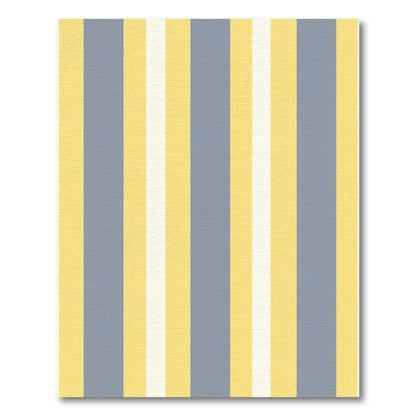 Classic Yellow Gray Stripe Rug