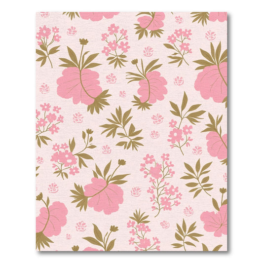 Pink Floral Blossom Garden Rug