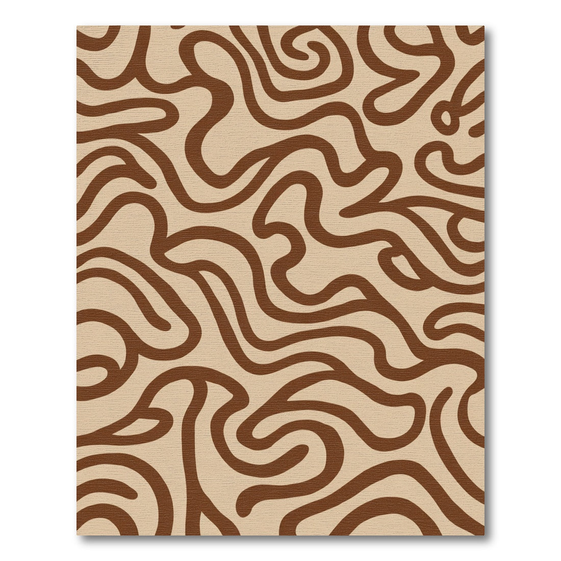 Brown Swirl Abstract Continuity Rug