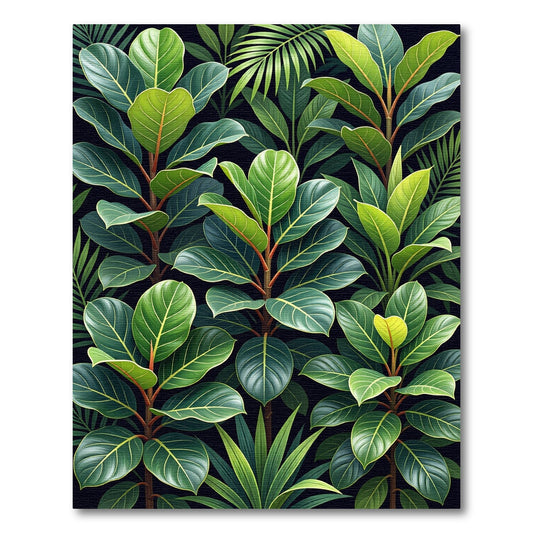 Deep Verdant Jungle Canopy Collection Rug