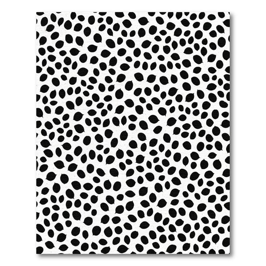 Scattered Black Oval Modern Rug