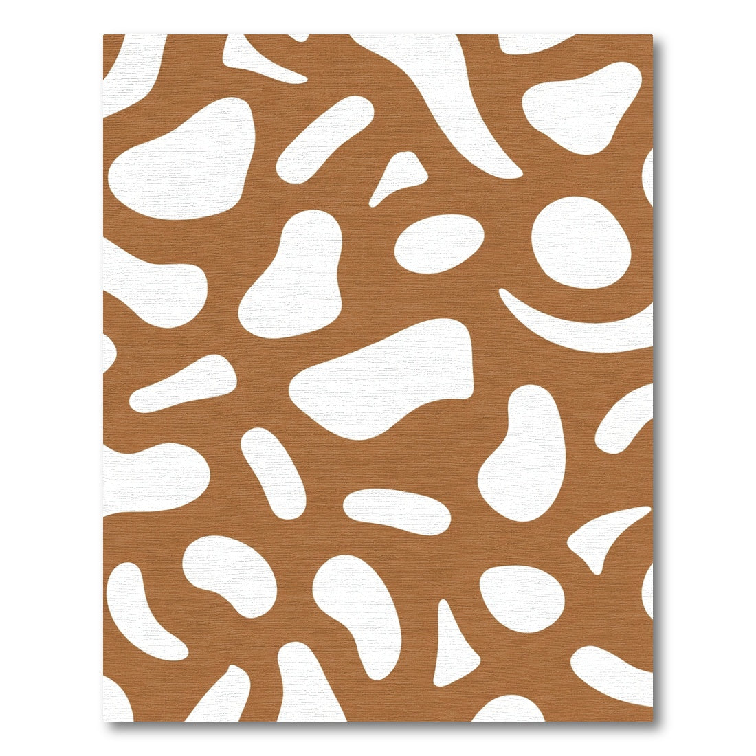 Modern Brown White Organic Blotch Rug