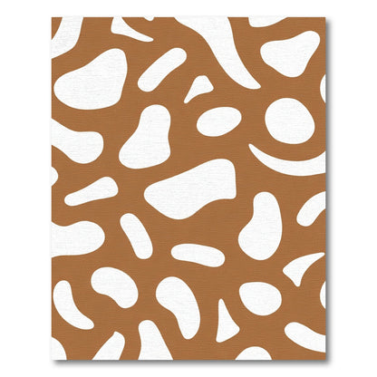Modern Brown White Organic Blotch Rug