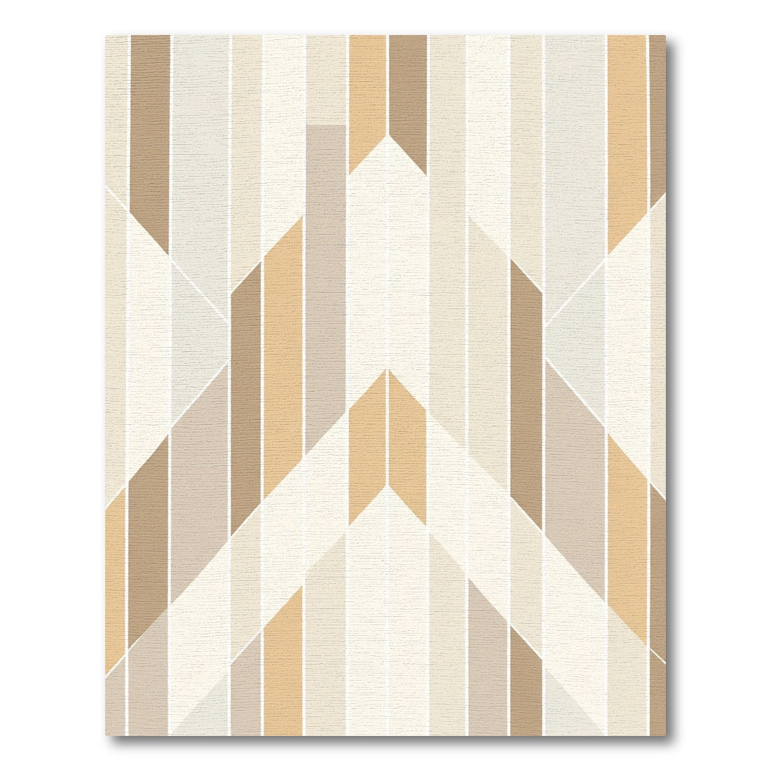 Neutral Earth Tone Geometric Accent Rug