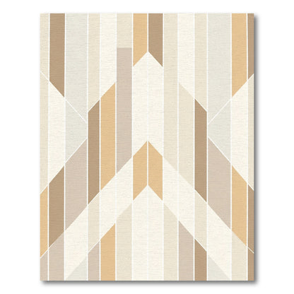 Neutral Earth Tone Geometric Accent Rug