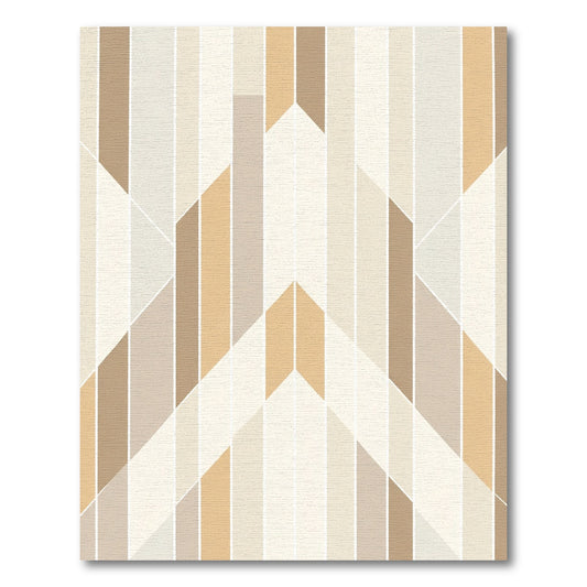 Neutral Earth Tone Geometric Accent Rug