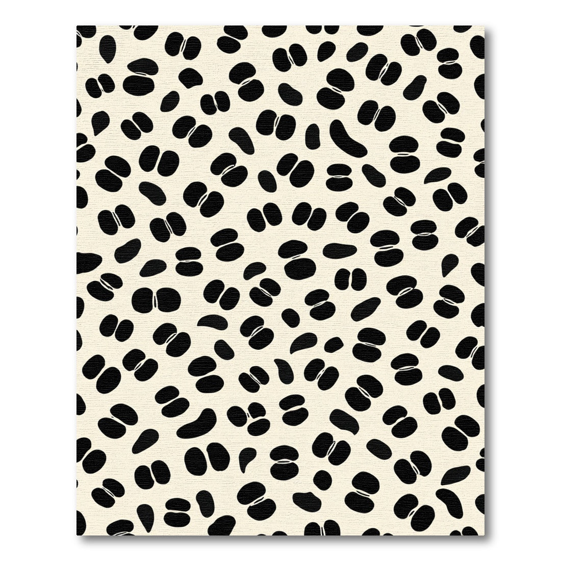 Minimalist Black Bean Cream Scatter Rug
